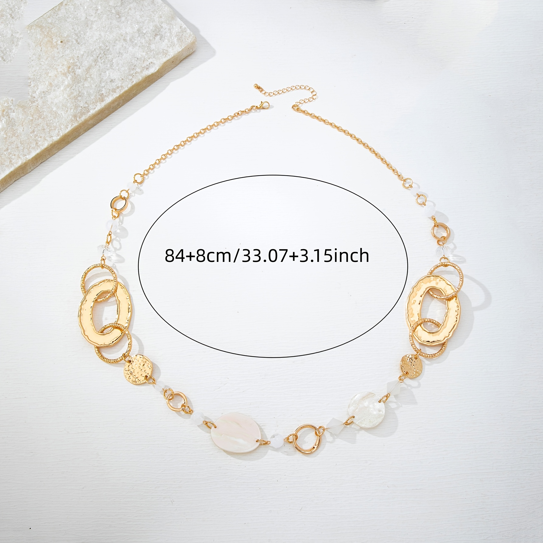 Women's Long Sweater Chain Necklace, Elegant Vacation Style